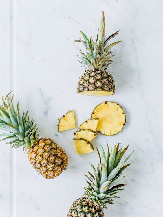Delicious slices of pineapple